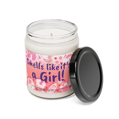 Smells like It's a Girl Scented Soy Candle, 9oz Birthday Gift Birth