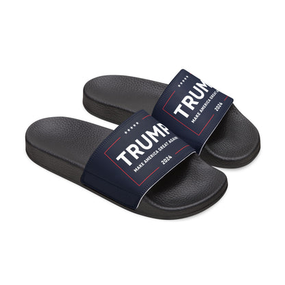 Women's Trump Make America Great Again Comfy PU Slide Sandals