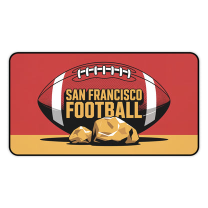 San Francisco Football High Definition Print Non Slip Desk Mat Office Home Mouse Pad Sports Fan Gift Ultra Smooth Surface Rubber Backing