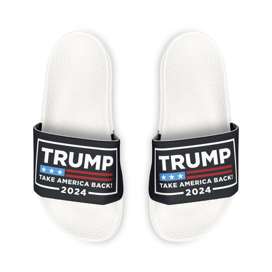 Men's MAGA Trump Take America Back 2024 Comfy PU Slide Sandals