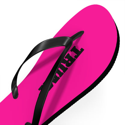 Hot Pink Trump Comfy Summer Beach Unisex Flip Flops