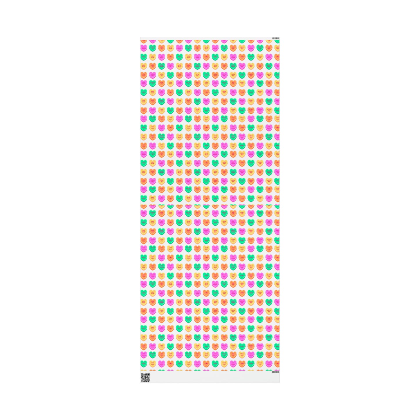 Conversation Hearts Colorful Valentine's Day Gift Present Wrapping Paper