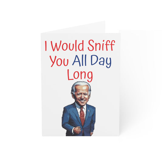 Ich würde den ganzen Tag an Bidens Jubiläums- oder Muttertagskartengeschenk Trump schnüffeln