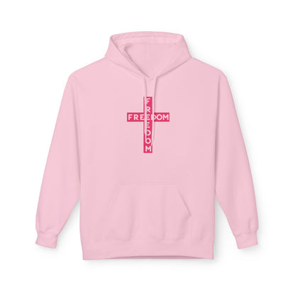 Freedom Cross Pink Hoodie Charlie Kirk Fan Gear