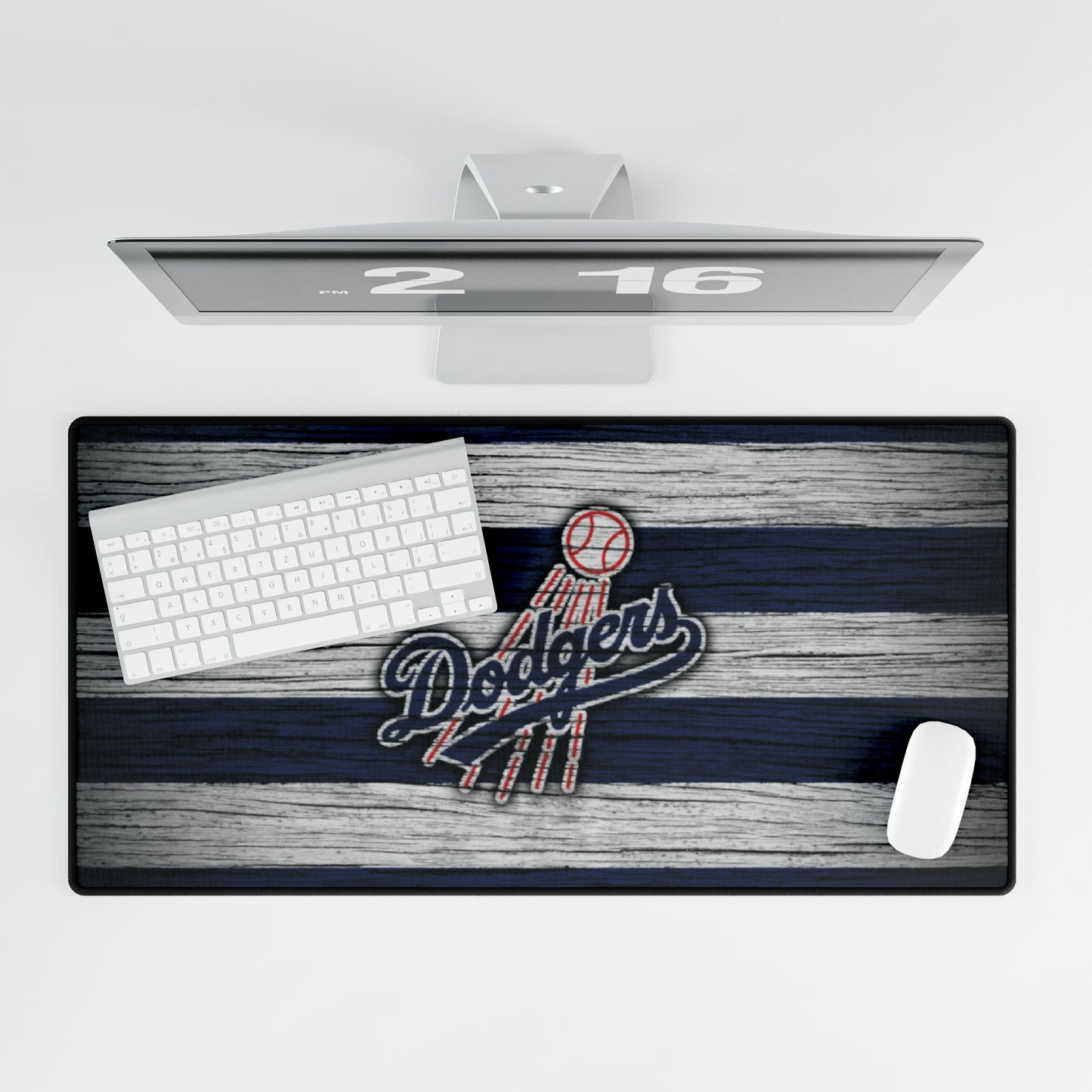 Los Angeles Dodgers Holzoptik MLB Baseball High Definition Schreibtischunterlage Mousepad