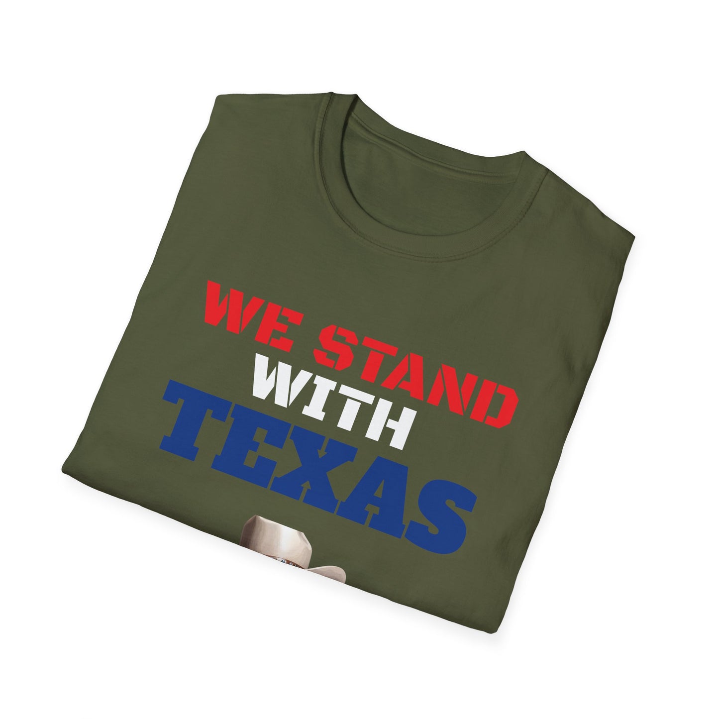 We Stand With Texas Flag Trump 2024 Unisex Softstyle T-Shirt MAGA