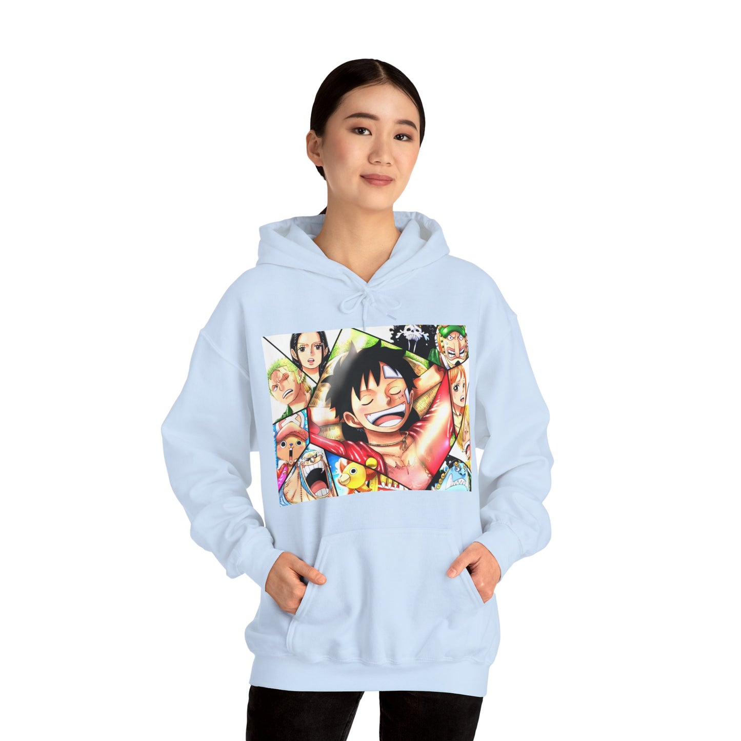 One Piece Monkey Luffy Jimbei Nico Nami Unisex Heavy Blend Hooded Sweatshirt