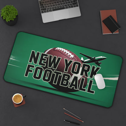 New York Football High Definition Print Non Slip Desk Mat Office Home Mouse Pad Sports Fan Gift Ultra Smooth Surface Rubber Backing