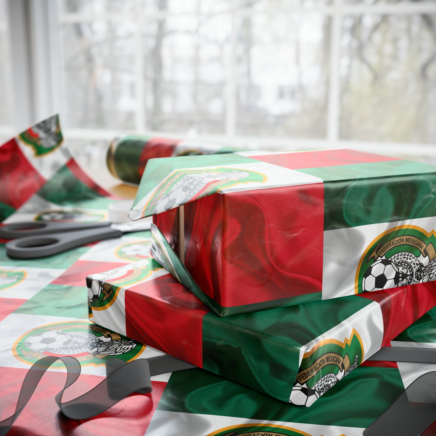 Mexico National Team Futbol Flag Birthday Gift Wrapping Paper football soccer Holiday