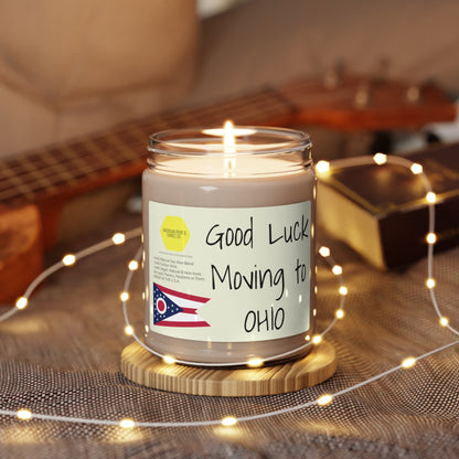 Good Luck moving to Ohio scented Soy Candle, 9oz