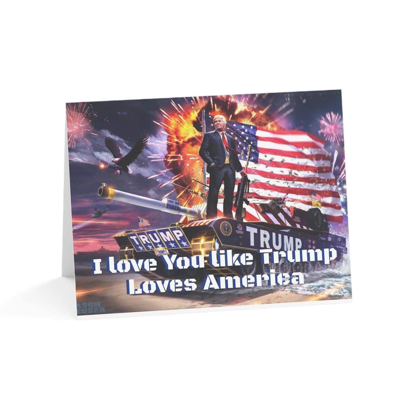I love you like Trump Loves America MAGA Solider Anniversary Greeting Cards