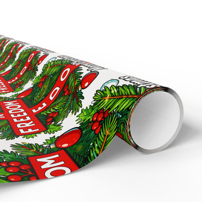 Freedom Holiday Cross Charlie Kirk Merry Christmas Wrapping Papers