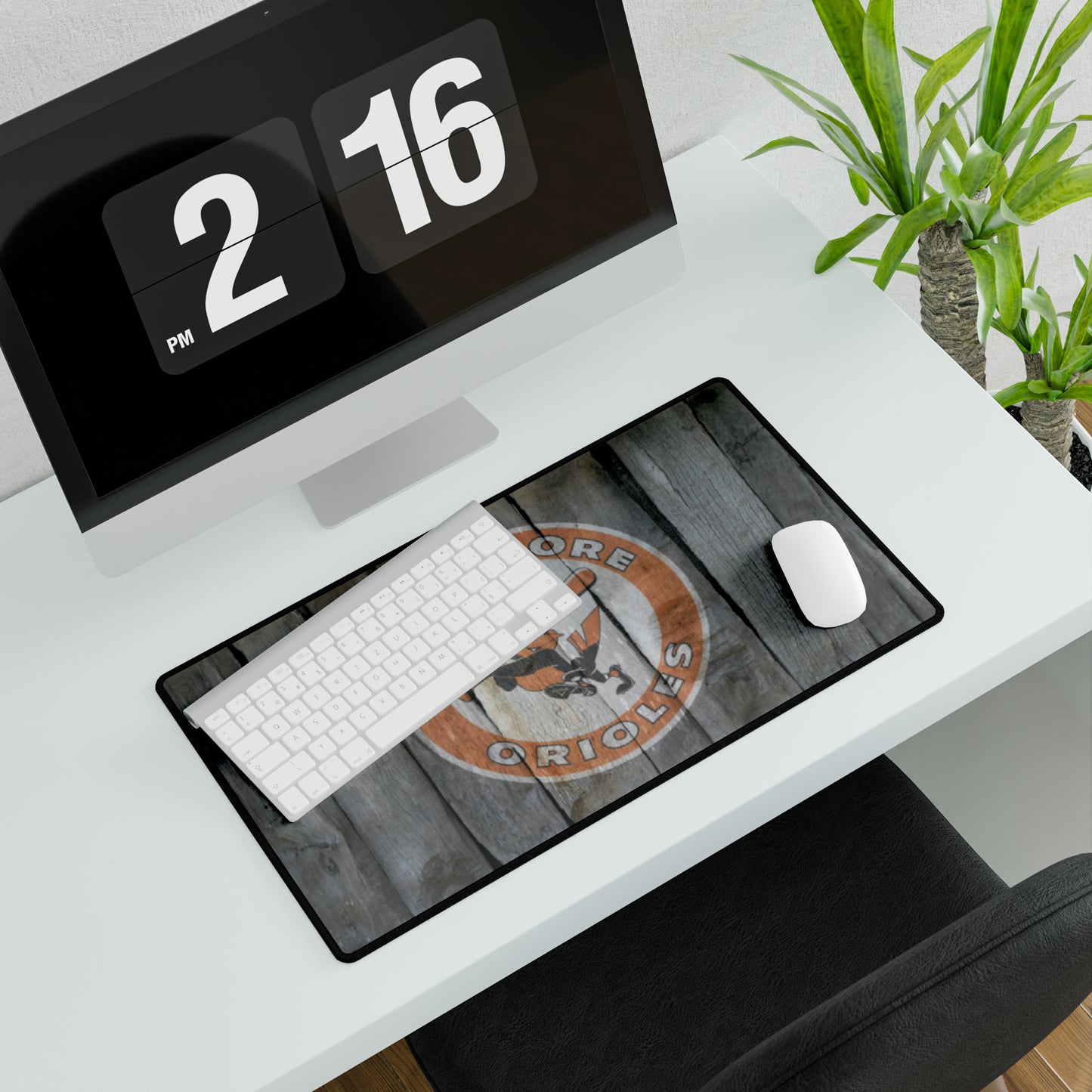Baltimore Orioles Wood look MLB Baseball High Definition Print Desk Mat Mousepad