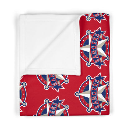 Texas Rangers MLB Fan Super Soft Fleece infant toddler Baby Blanket Shower gift