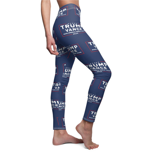 Trump Vance 2024 MAGA Blue Women's Casual Leggings MAGAGA Store