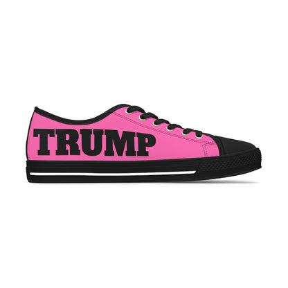 Hot Pink Trump Women's Low Top Sneakers Shoes