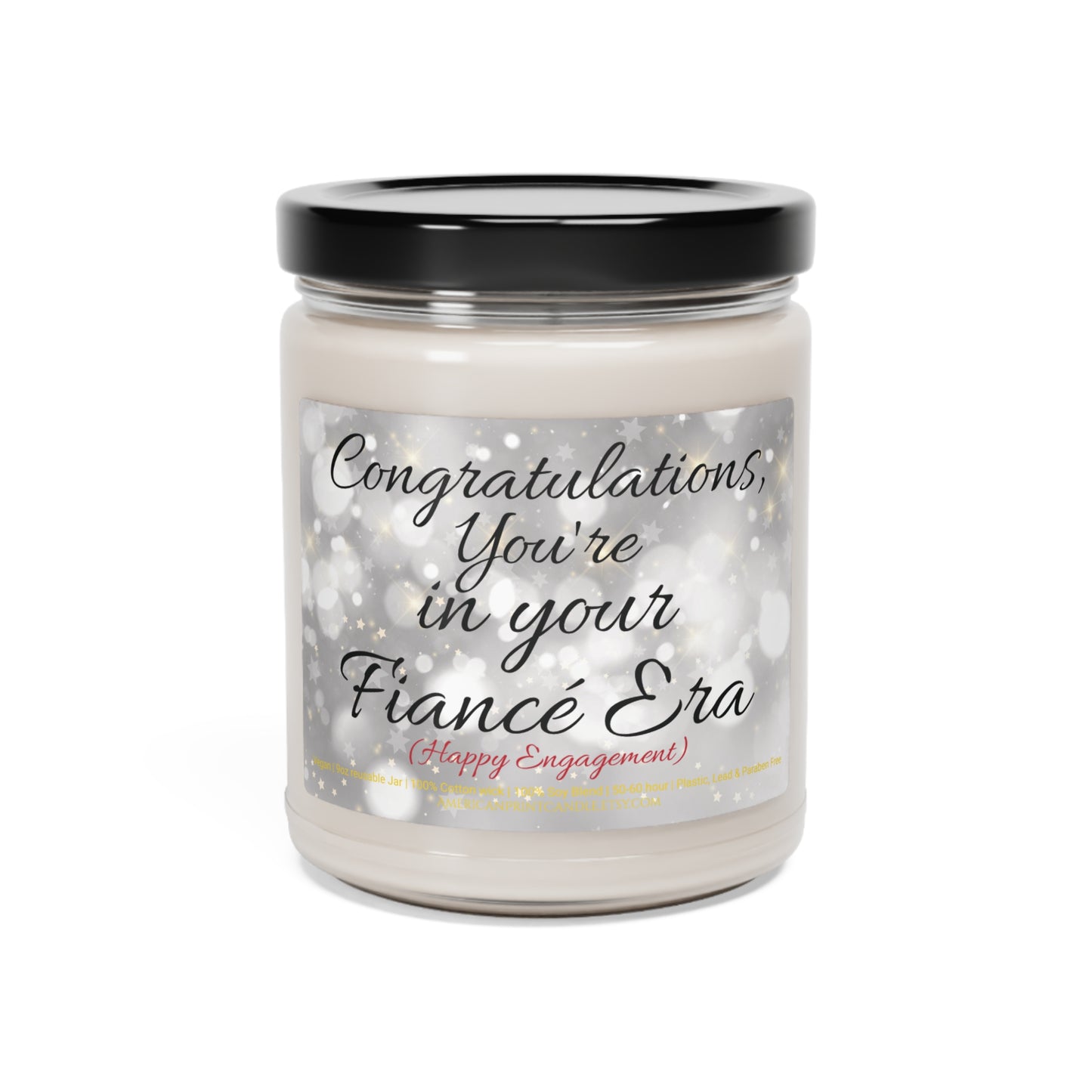 Congratulations You're in your Fiancé Era Scented Soy Candle Valentine's Day 9oz Engagement Gift