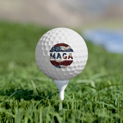 MAGA Red white and blue Trump High Quality Golf Balls, 6pcs