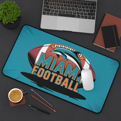 Miami Football High Definition Print Non Slip Desk Mat Office Home Mouse Pad Sports Fan Gift Ultra Smooth Surface Rubber Backing