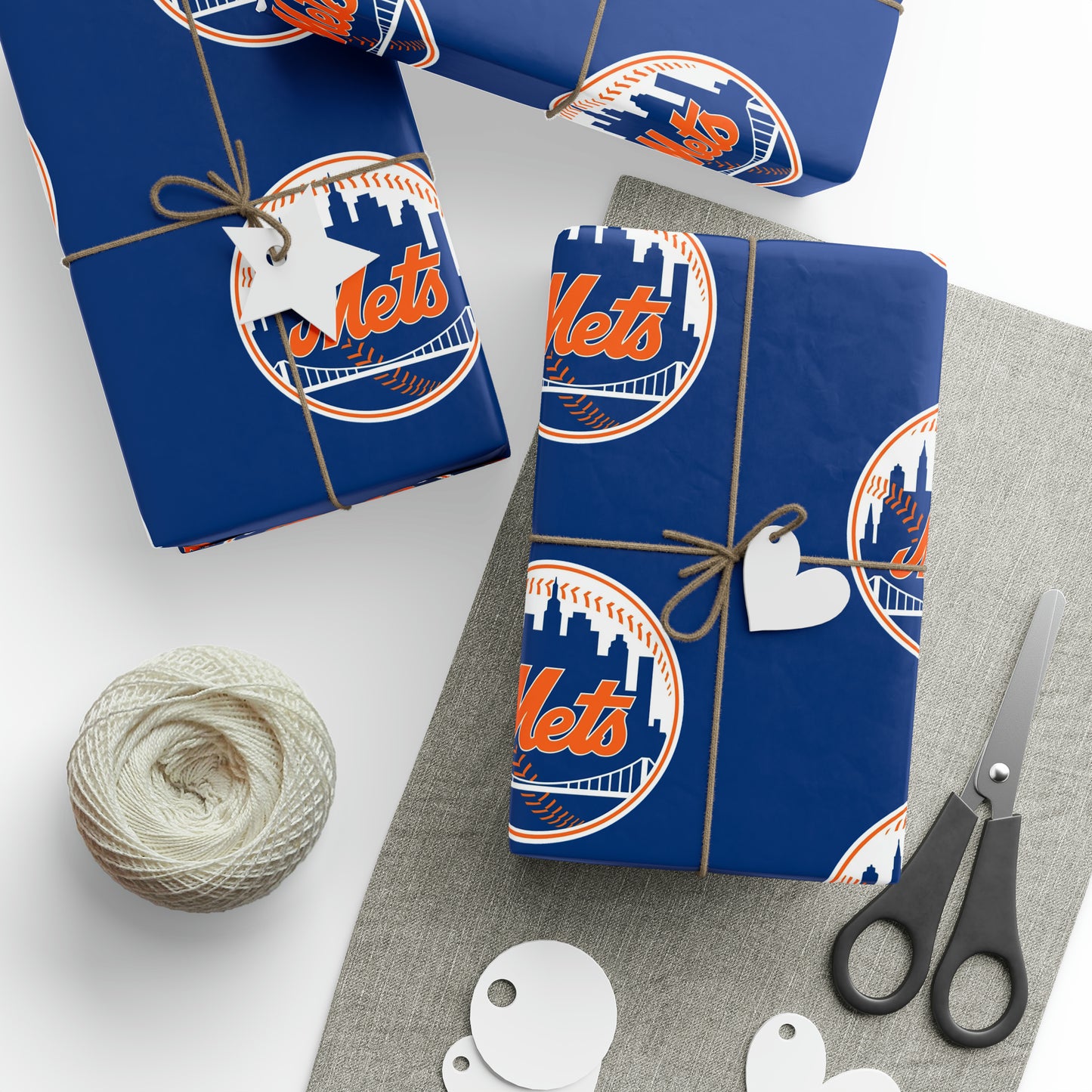 New York Mets Baseball MLB Birthday Gift Wrapping Paper Holiday