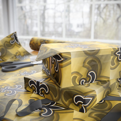 New Orleans Saints NFL Football Birthday Graduation Gift Wrapping Paper Holiday