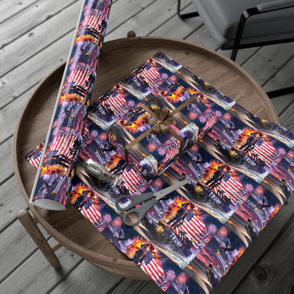 Trump the Warrior Christmas Wrapping Paper