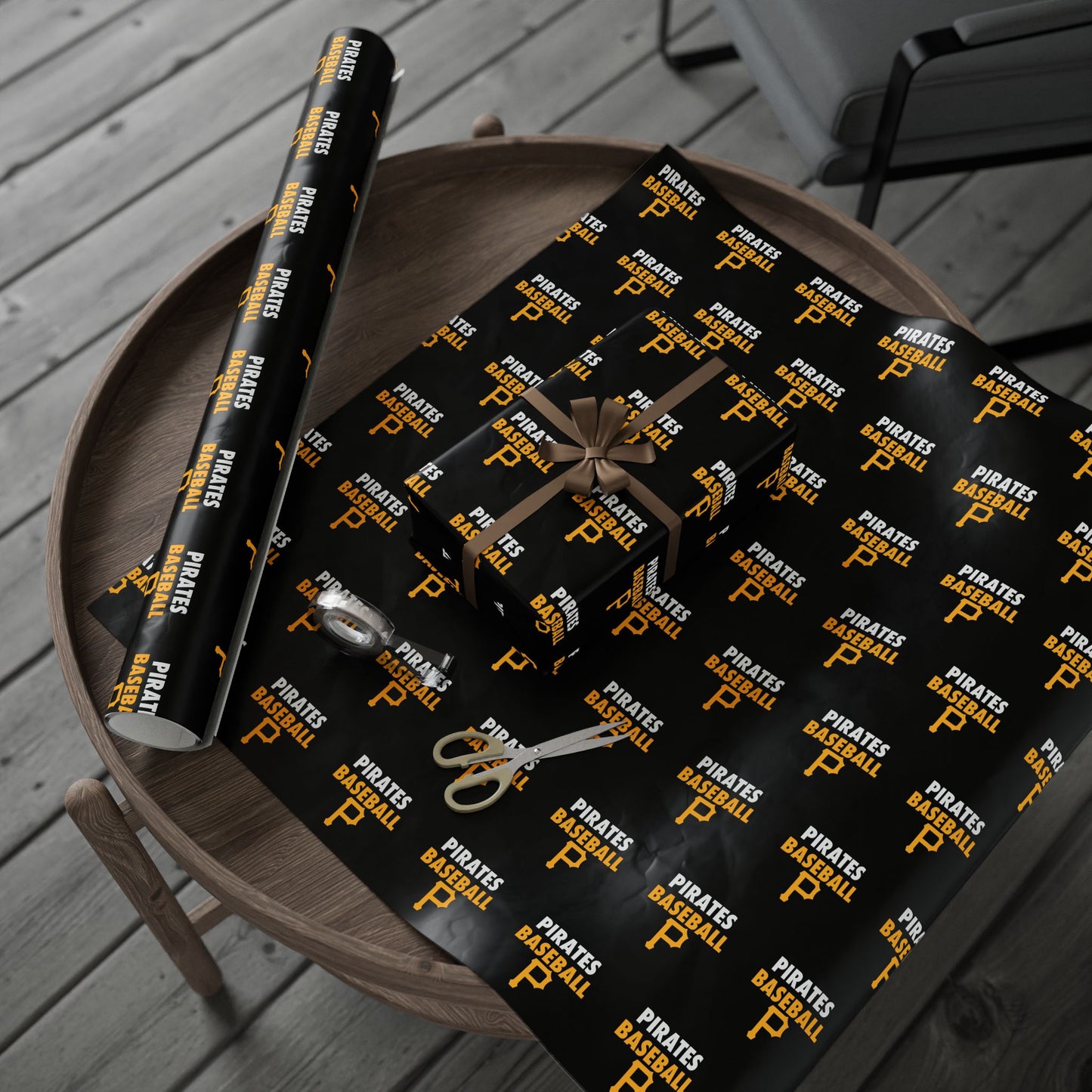 Pittsburg Pirates Baseball MLB Birthday Graduation Holiday Gift Wrapping Paper