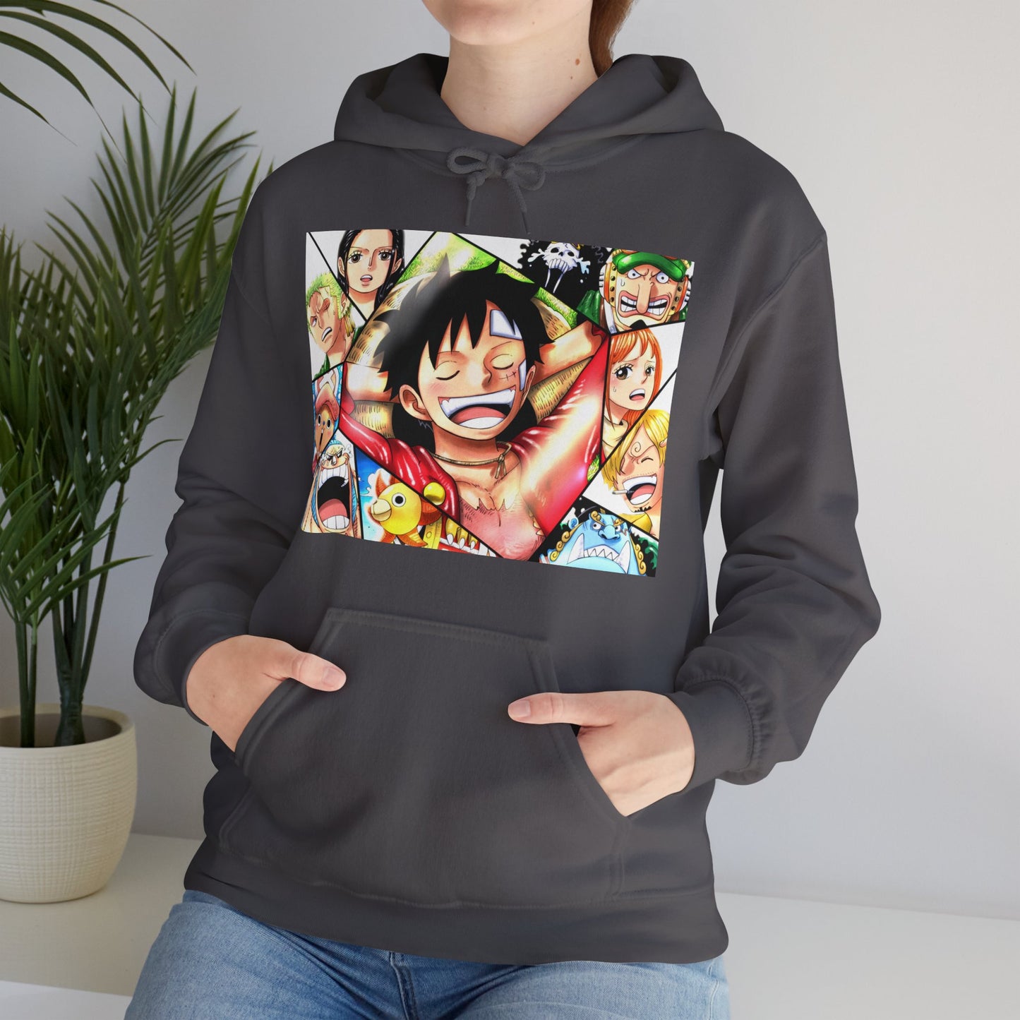 One Piece Monkey Ruffy Jimbei Nico Nami Unisex Heavy Blend Kapuzenpullover