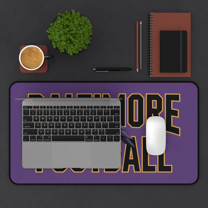 Baltimore Football High Definition Print Non Slip Desk Mat Office Home Mouse Pad Sports Fan Gift Ultra Smooth Surface Rubber Backing