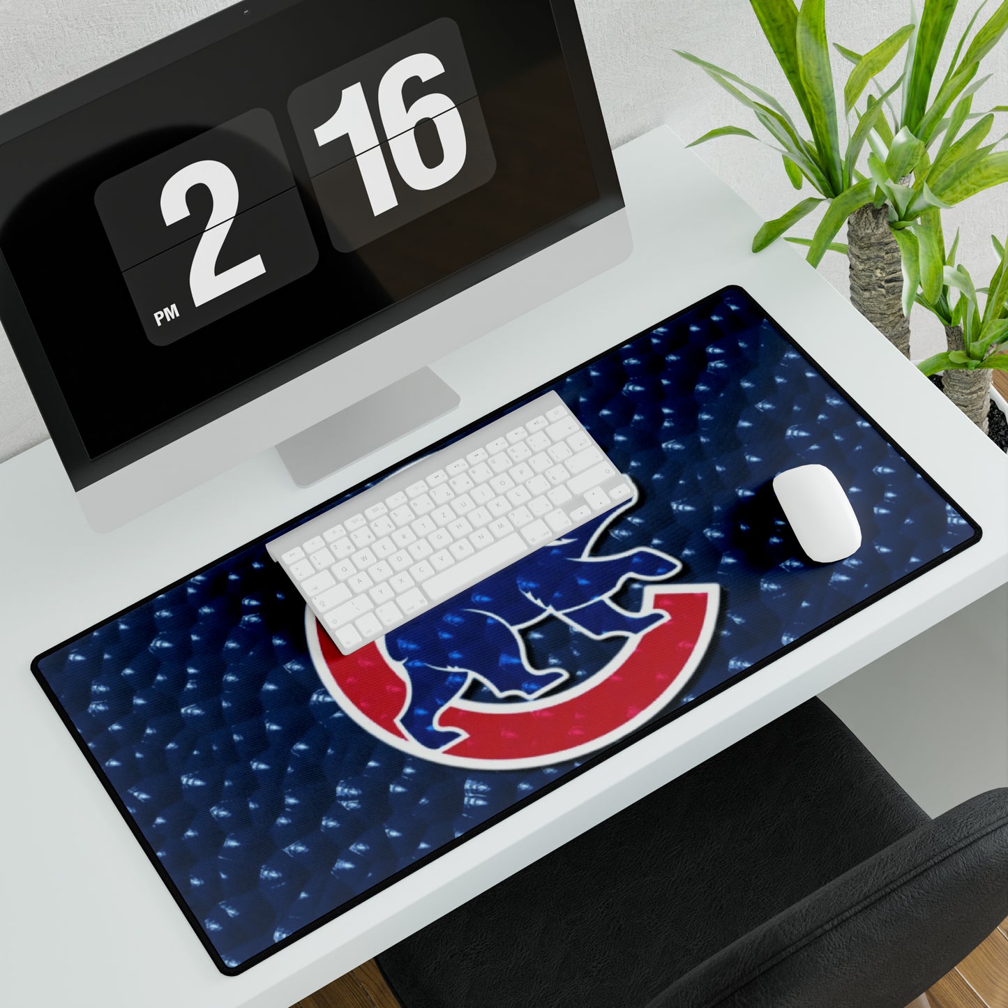 Chicago Cubs Bear Blue MLB Baseball High Definition Print Desk Mat Mousepad