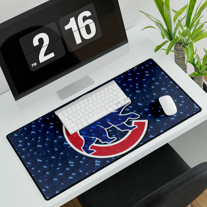 Chicago Cubs Bear Blue MLB Baseball High Definition Print Desk Mat Mousepad