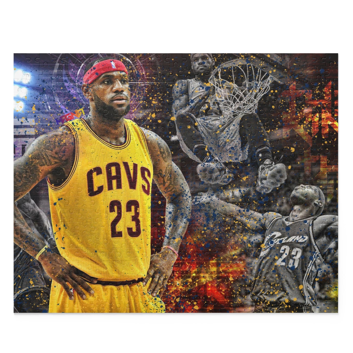 Lebron James Cleveland Cavs 252 or 500 Piece Puzzle Basketball