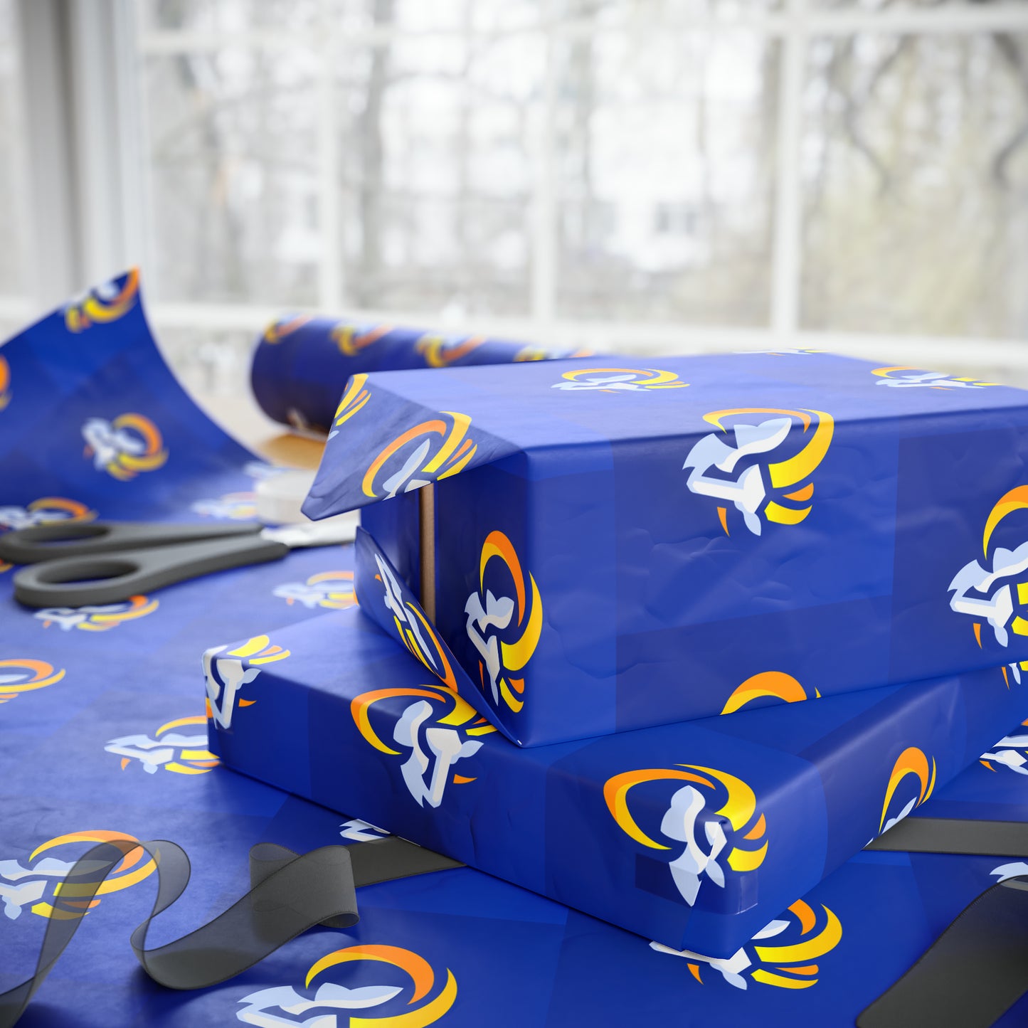 LA Rams Los Angeles NFL Football Birthday Gift Wrapping Paper Holiday