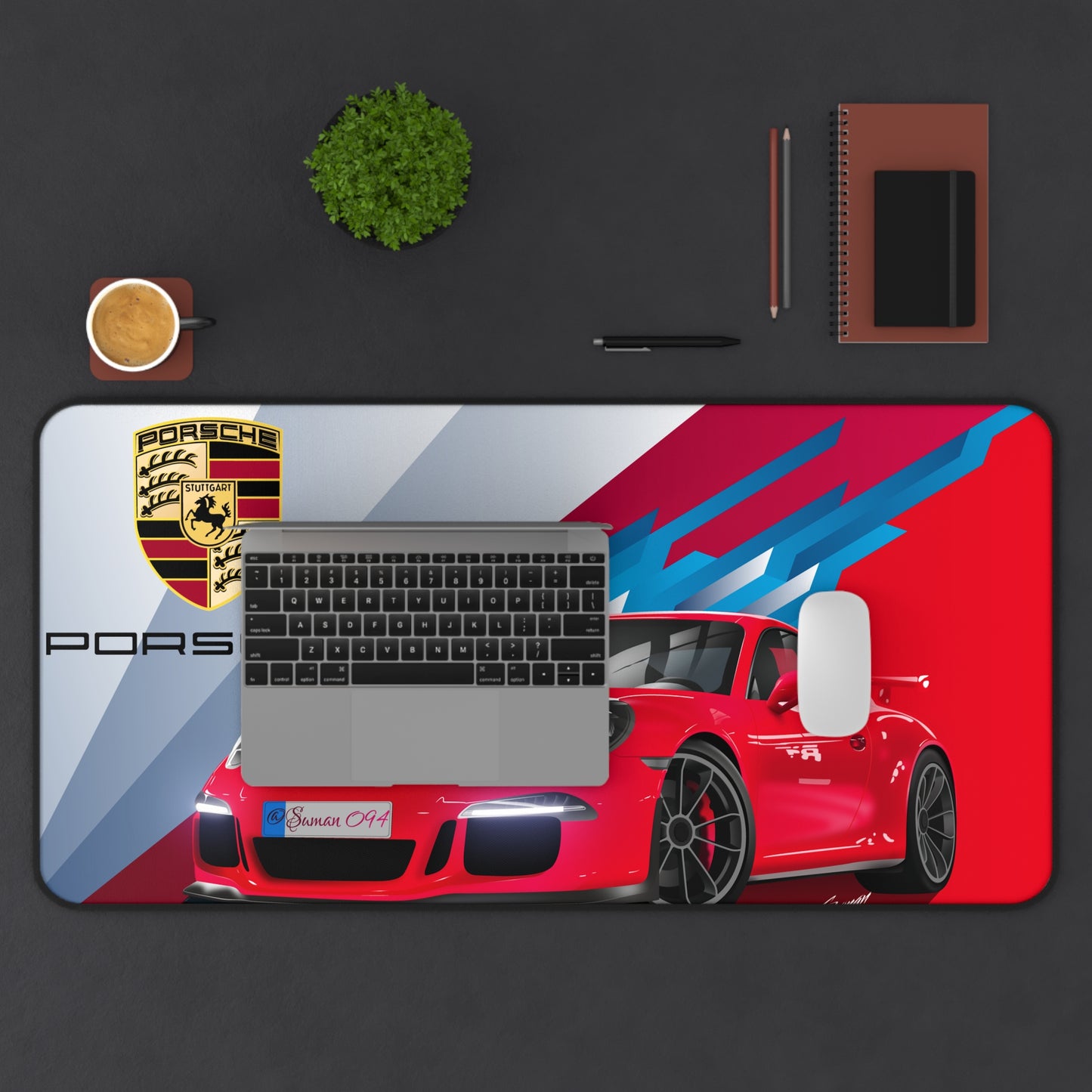 Red Porsche High Definition Super Car Office Home Decor Desk Mat Mousepad