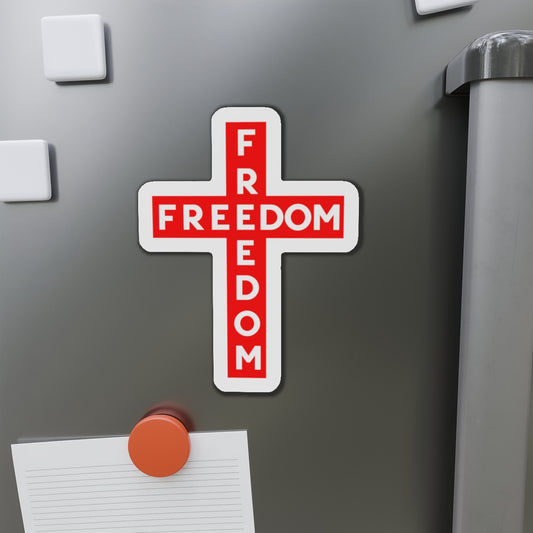 Freedom Cross Die-Cut Magnet