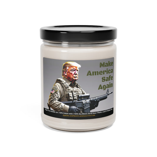 Machen Sie Amerika wieder sicher, Soldat Trump-Duft-Soja-Kerze im Glas, 9 Unzen