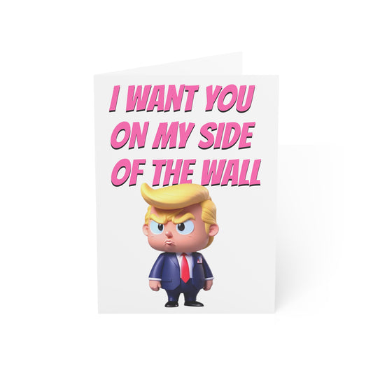 I Want You on my Side of the Wall Trump Anniversary Card Gift