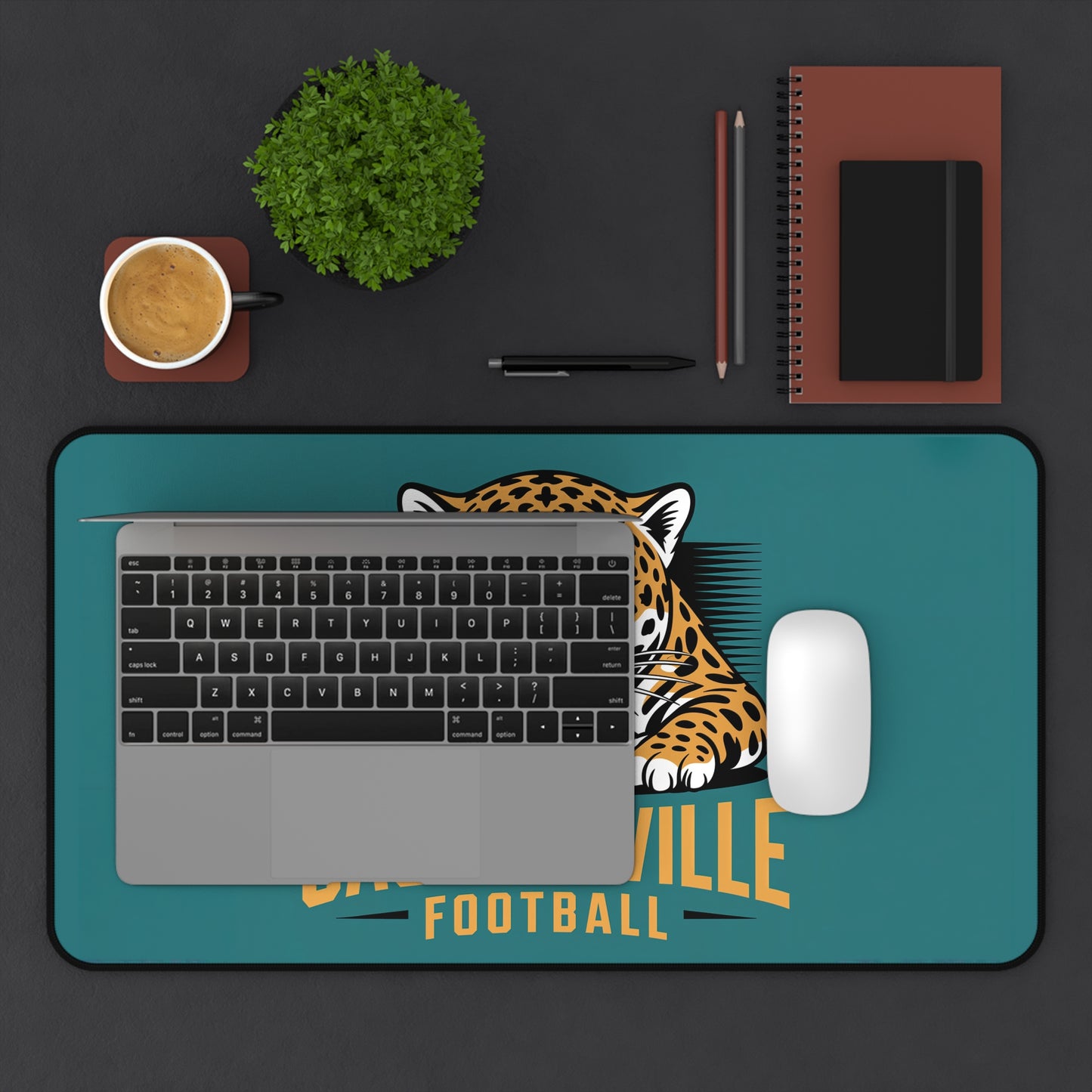 Jacksonville Football High Definition Print Non Slip Desk Mat Office Home Mouse Pad Sports Fan Gift Ultra Smooth Surface Rubber Backing