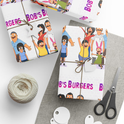 Bobs Burgers TV Show Main Characters Birthday High Def Gift Wrapping Paper