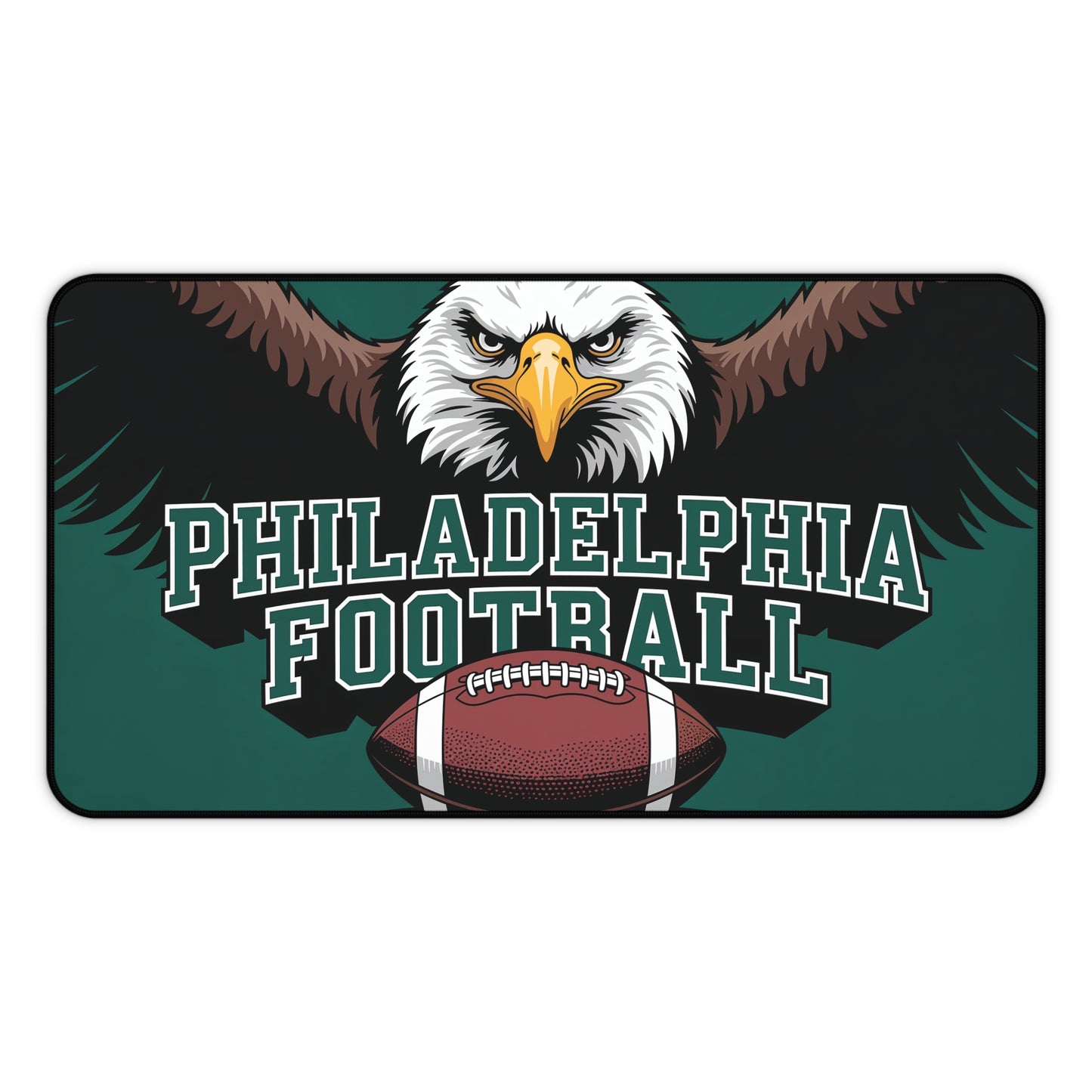 Philadelphia Football High Definition Print Non Slip Desk Mat Office Home Mouse Pad Sports Fan Gift Ultra Smooth Surface Rubber Backing