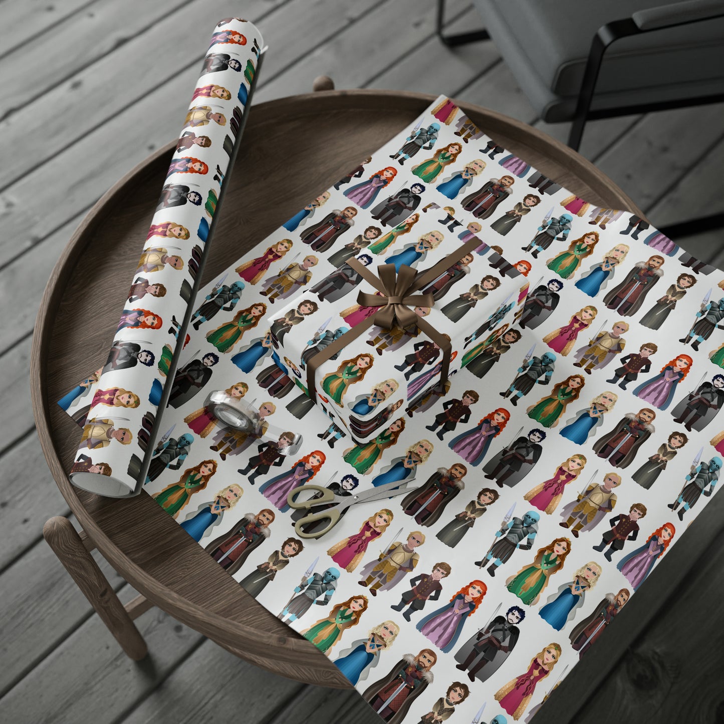 GOT Thrones Characters Jon Snow Dragon TV Show Birthday Gift Wrapping Paper Holiday