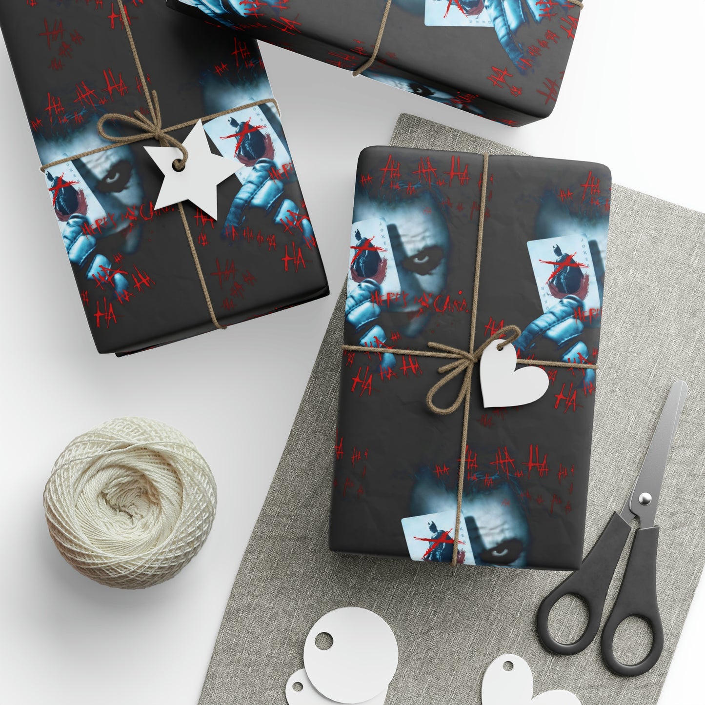 Joker Dark Knight Ledger holiday present Birthday Present Gift Wrapping Papers