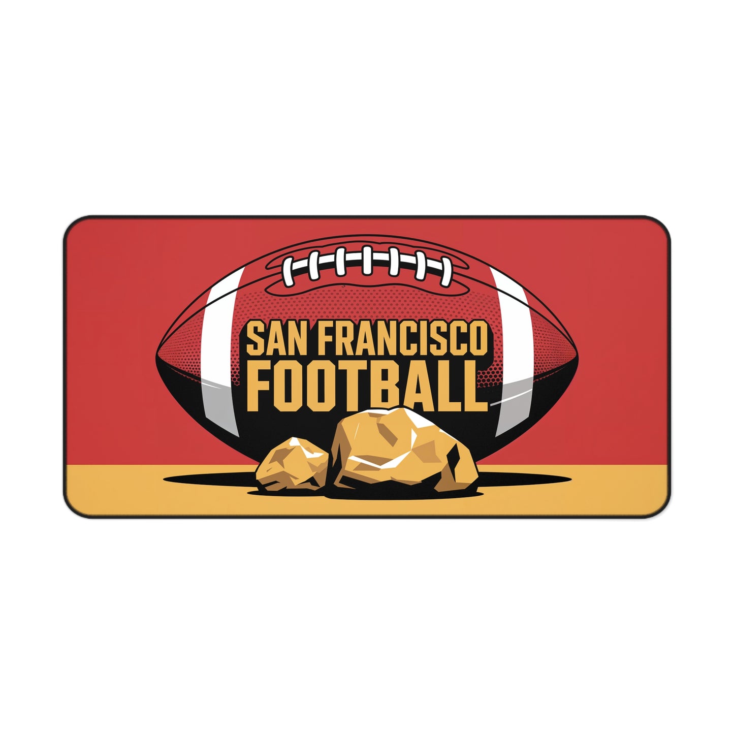 San Francisco Football High Definition Print Non Slip Desk Mat Office Home Mouse Pad Sports Fan Gift Ultra Smooth Surface Rubber Backing