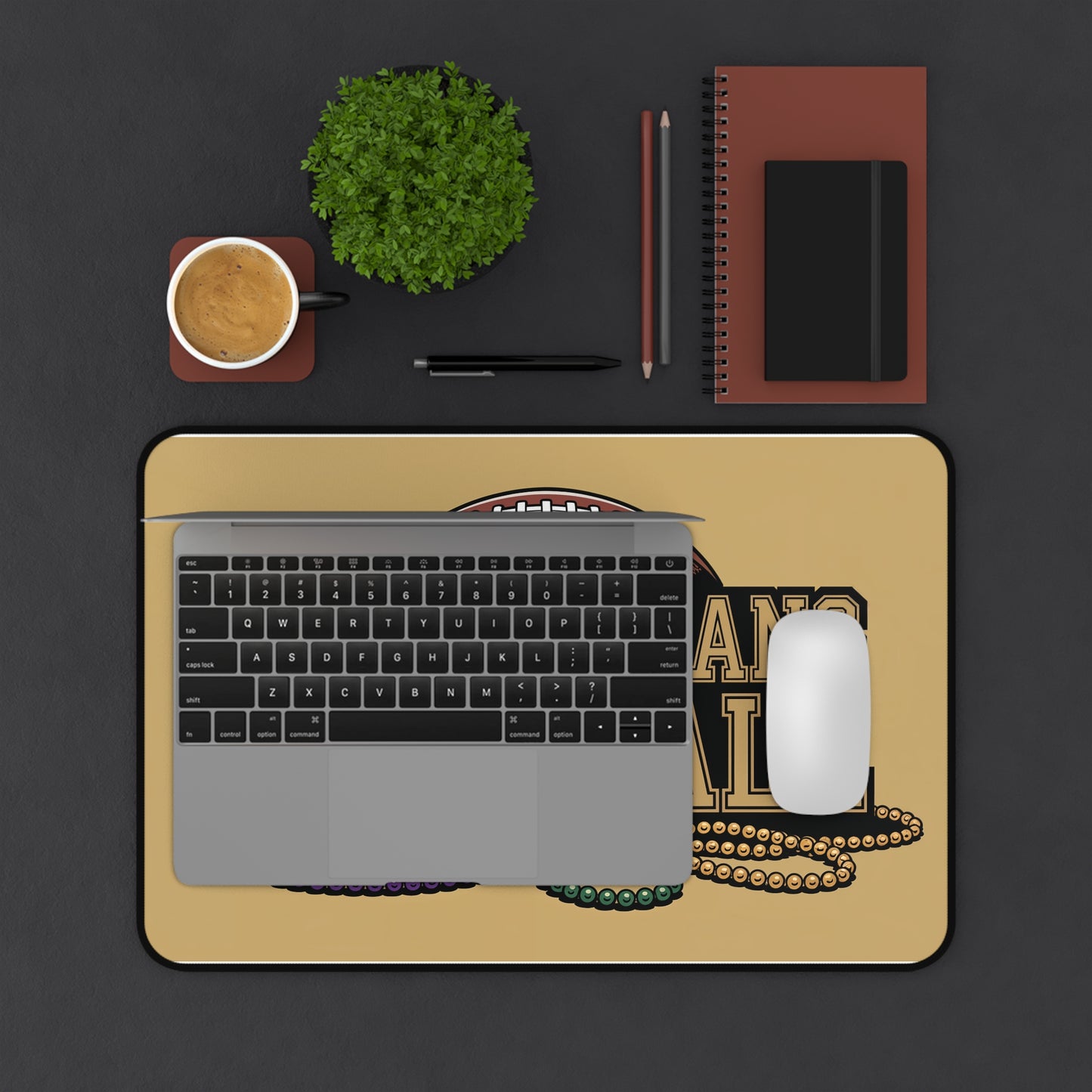 New Orleans Football High Definition Print Non Slip Desk Mat Office Home Mouse Pad Sports Fan Gift Ultra Smooth Surface Rubber Backing