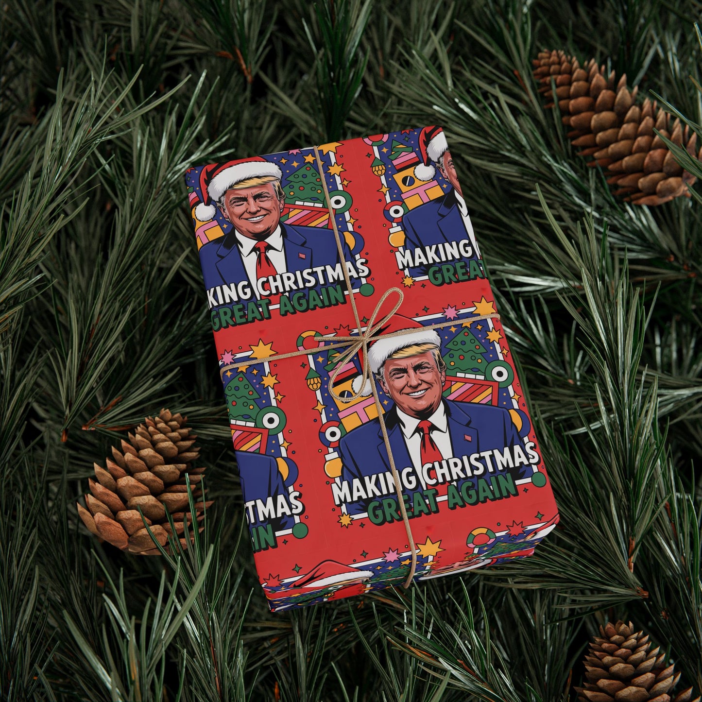 "Making Christmas Great Again" Style 2 Trump Christmas Wrapping Paper