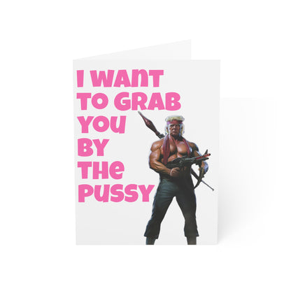 I want to grab you by the P Trump MAGA Anniversary Birthday Card Gift