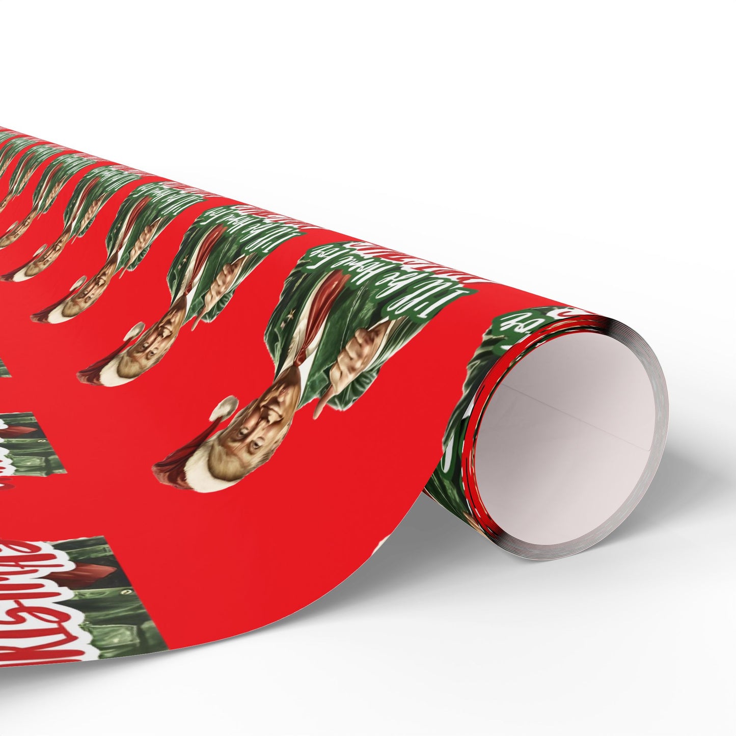 I'll be home for Christmas Red Trump Christmas Wrapping Paper