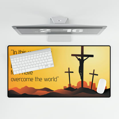 Jesus John 16:33 religious Spiritual Faith Christian High Definition Desk Mat Mousepad