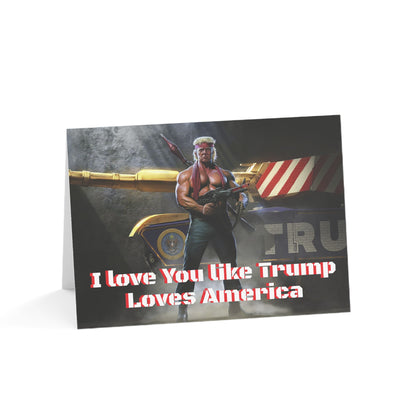 Ich liebe dich wie Trump Loves America MAGA-Jubiläumsgrußkarten