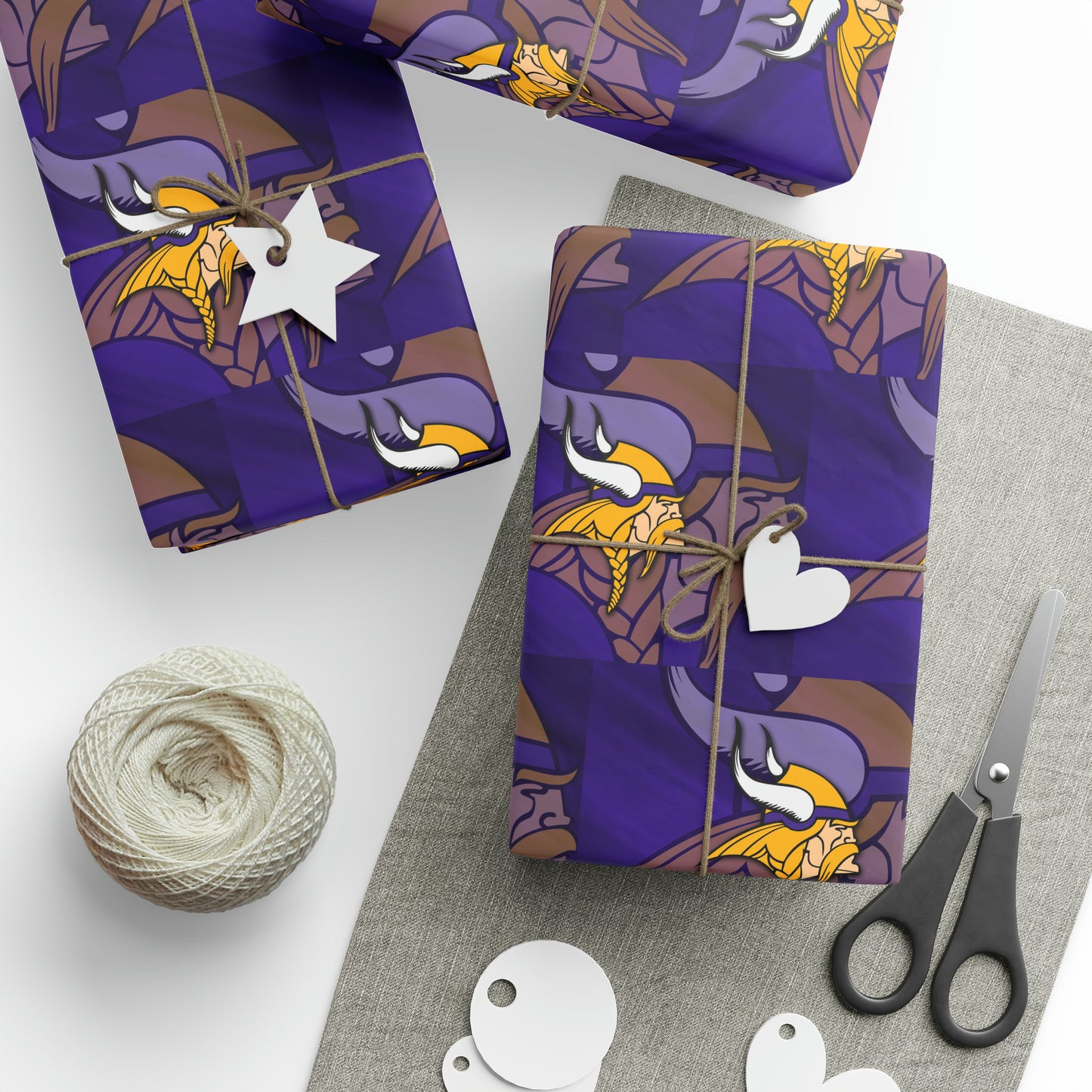 Minnesota Vikings Purple Skol Birthday Gift Wrapping Paper Holiday